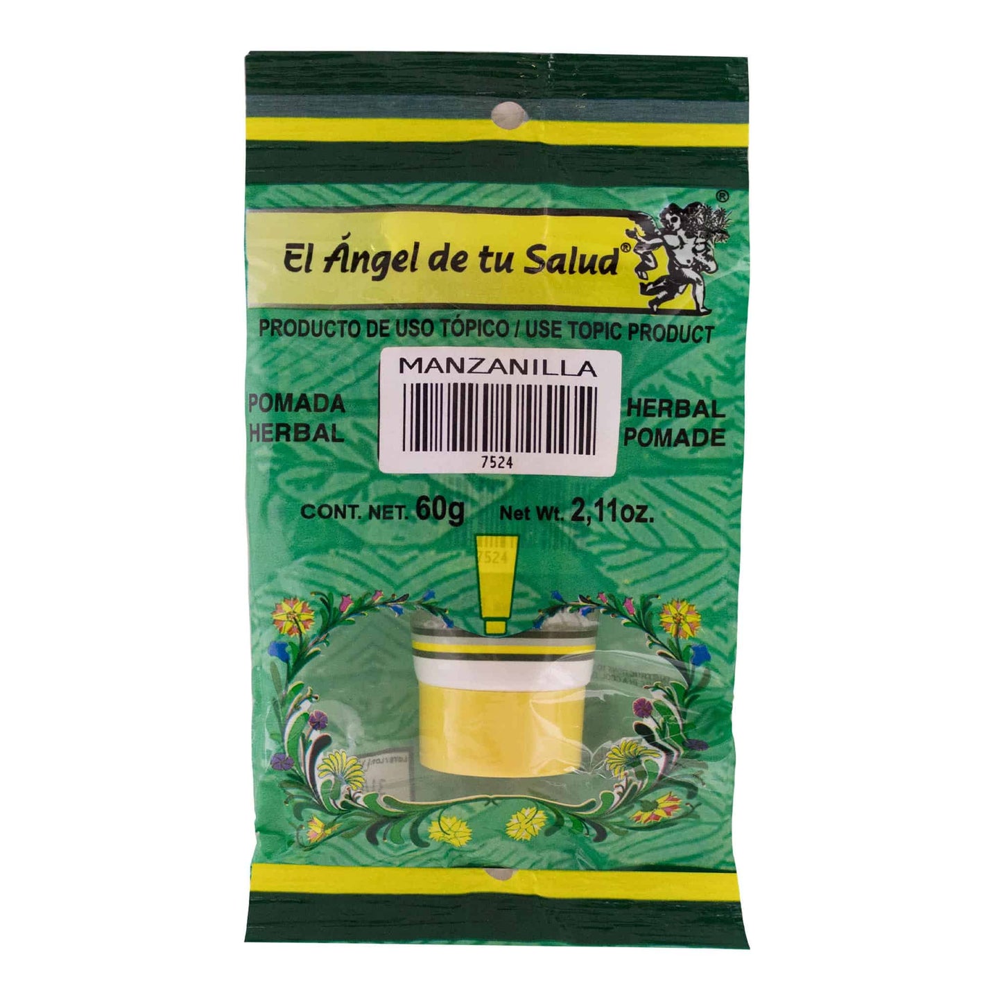 MANZANILLA POMADA ™ Bolsa con tubo de 60g