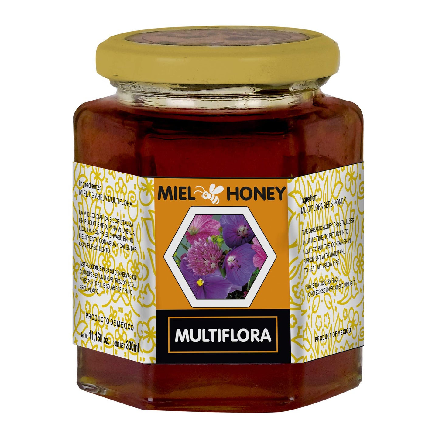 Miel de abeja ORGANIMIEL ® multiflora frasco 330ml