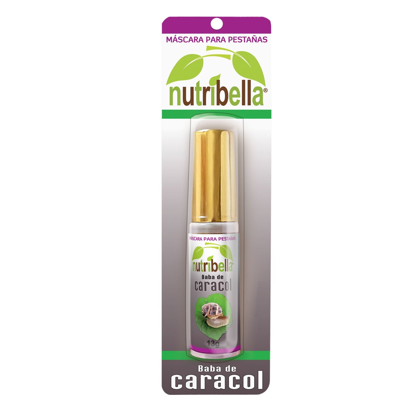 Máscara para pestañas NUTRIBELLA ® baba de caracol frasco aplicador 13g