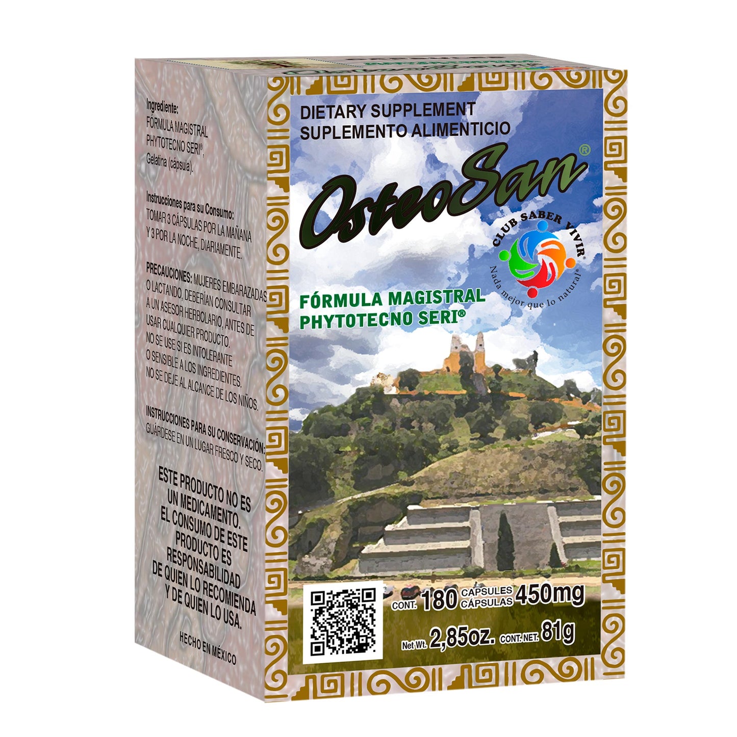 Cápsulas OSTEOSAN ® fórmula magistral seri caja frasco 180