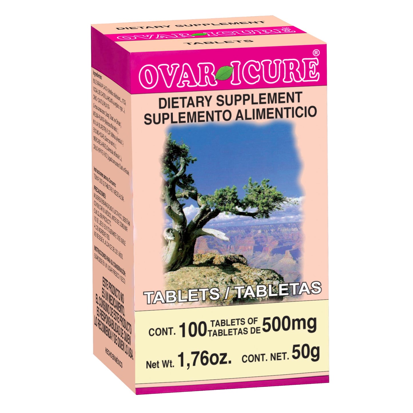 Tabletas OVARICURE ® milenrama compuesta caja frasco 100