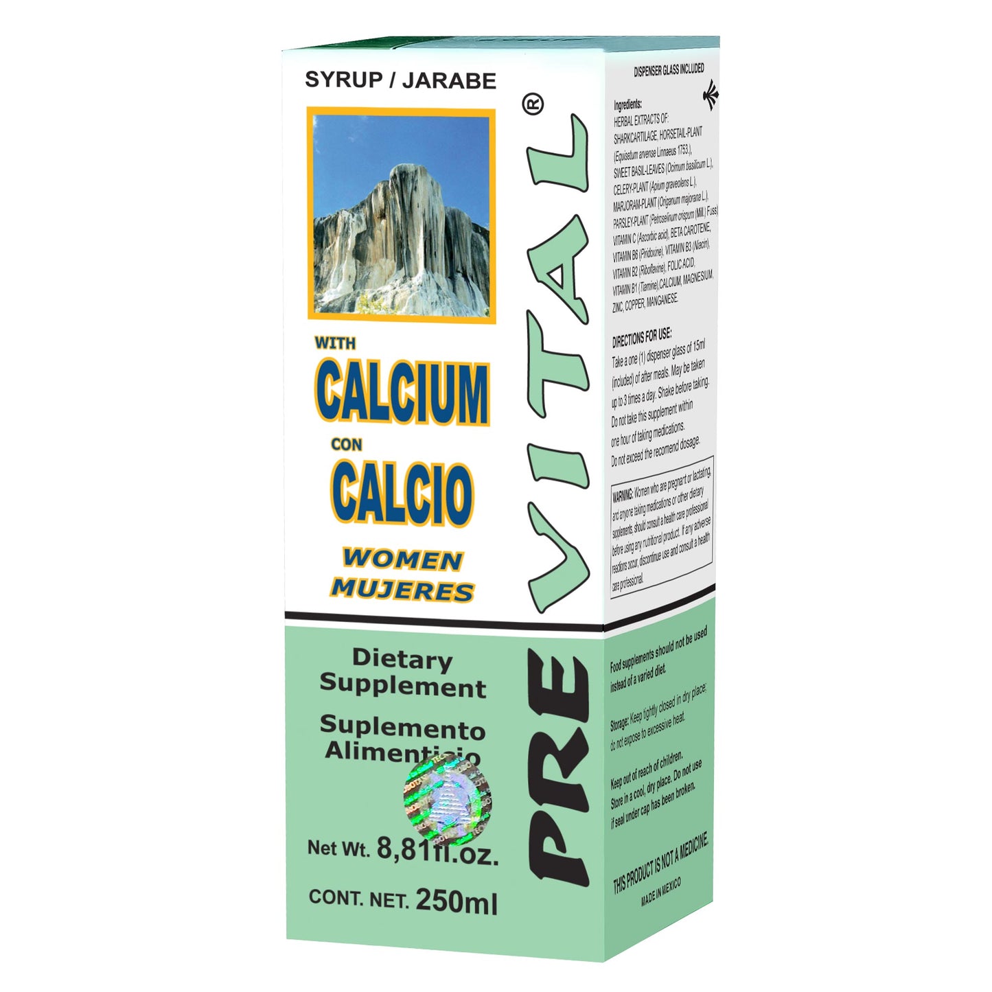 Jarabe PREVITAL ® MUJERES calcio caja frasco 250ml