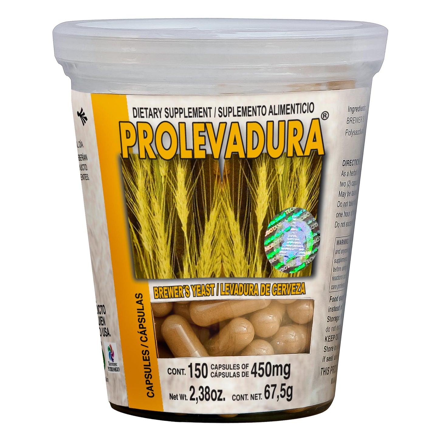 Cápsulas PROLEVADURA ® levadura de cerveza frasco 150