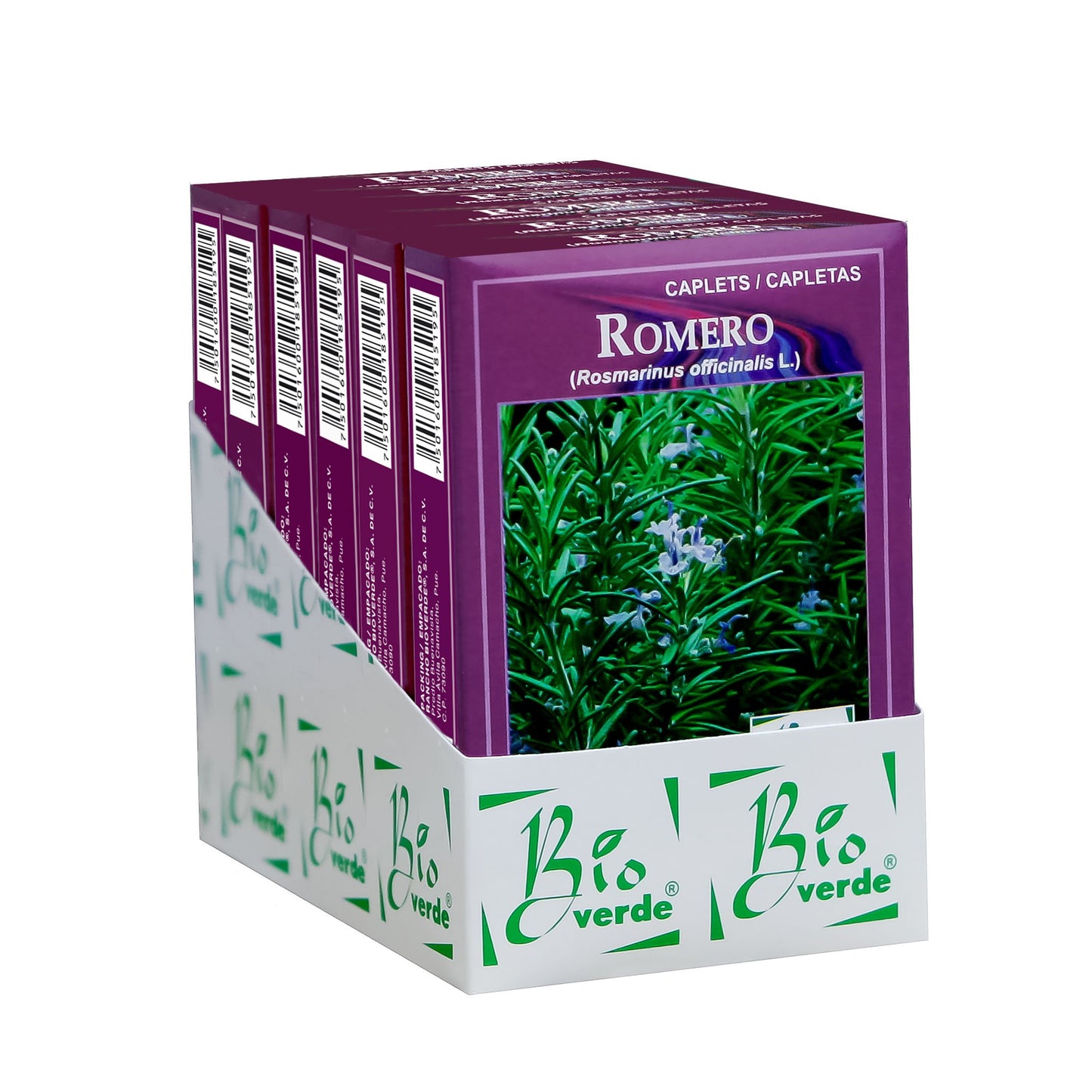 Capletas BIOVERDE ® romero hojas 6 cajas con 60