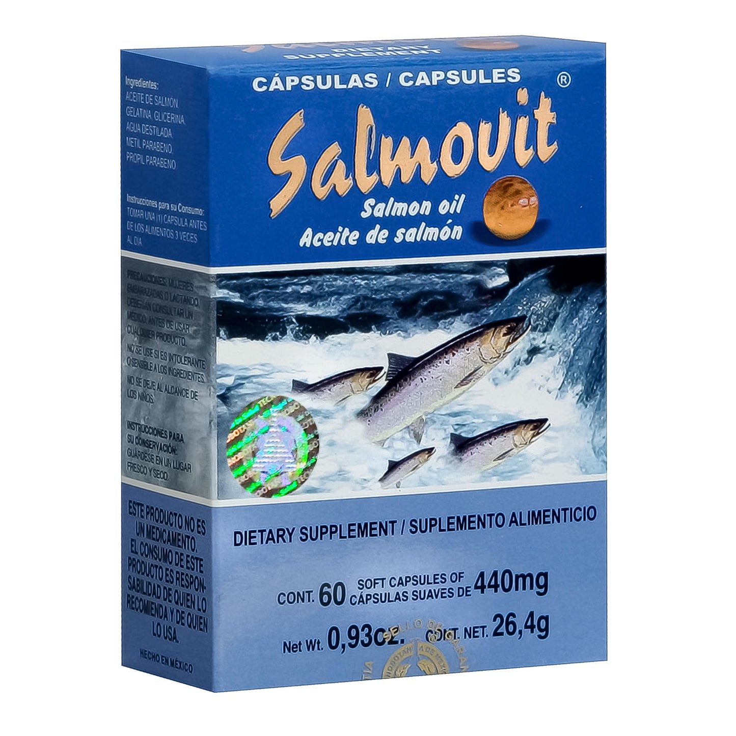 Cápsulas SALMOVIT ® aceite de salmón caja blister 60