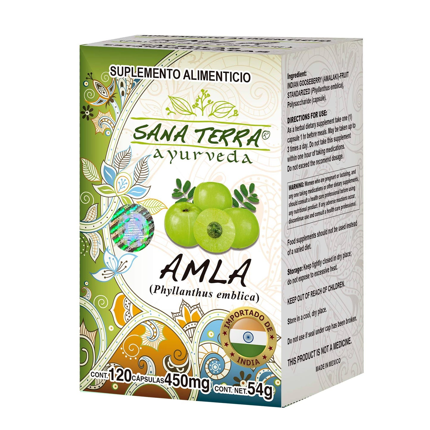 Cápsulas SANATERRA® amla caja frasco 120