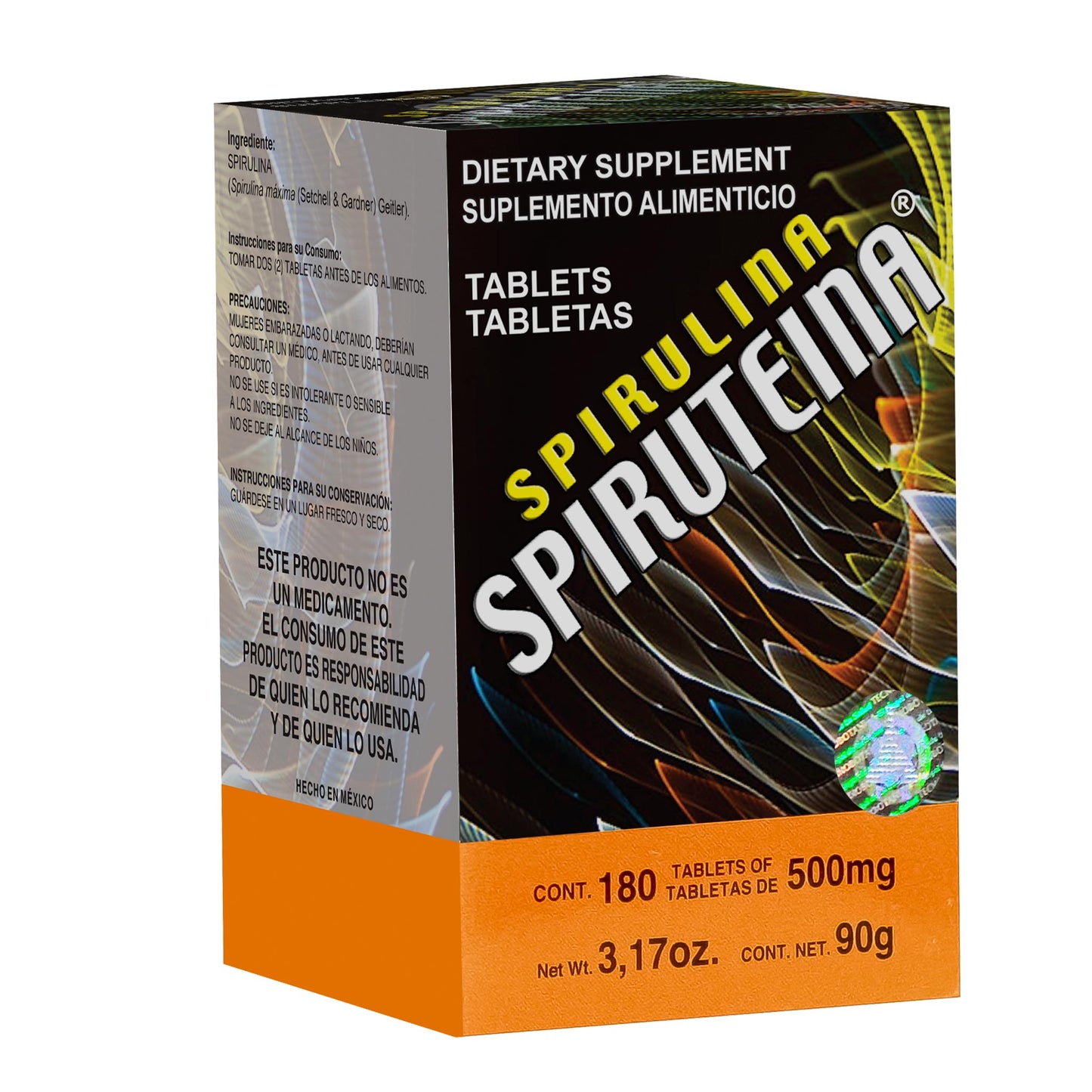 Tabletas SPIRUTEINA ® glutamina y spirulina caja frasco 180
