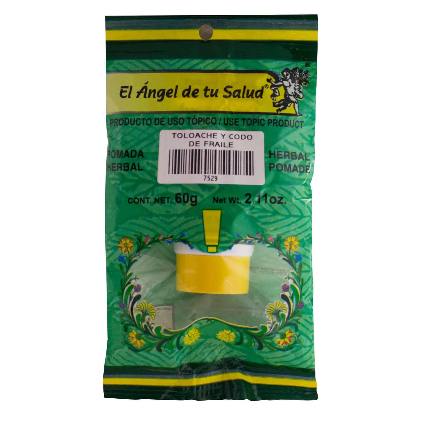 TOLOACHE Y CODO DE FRAYLE POMADA ™ Bolsa con tubo de 60g