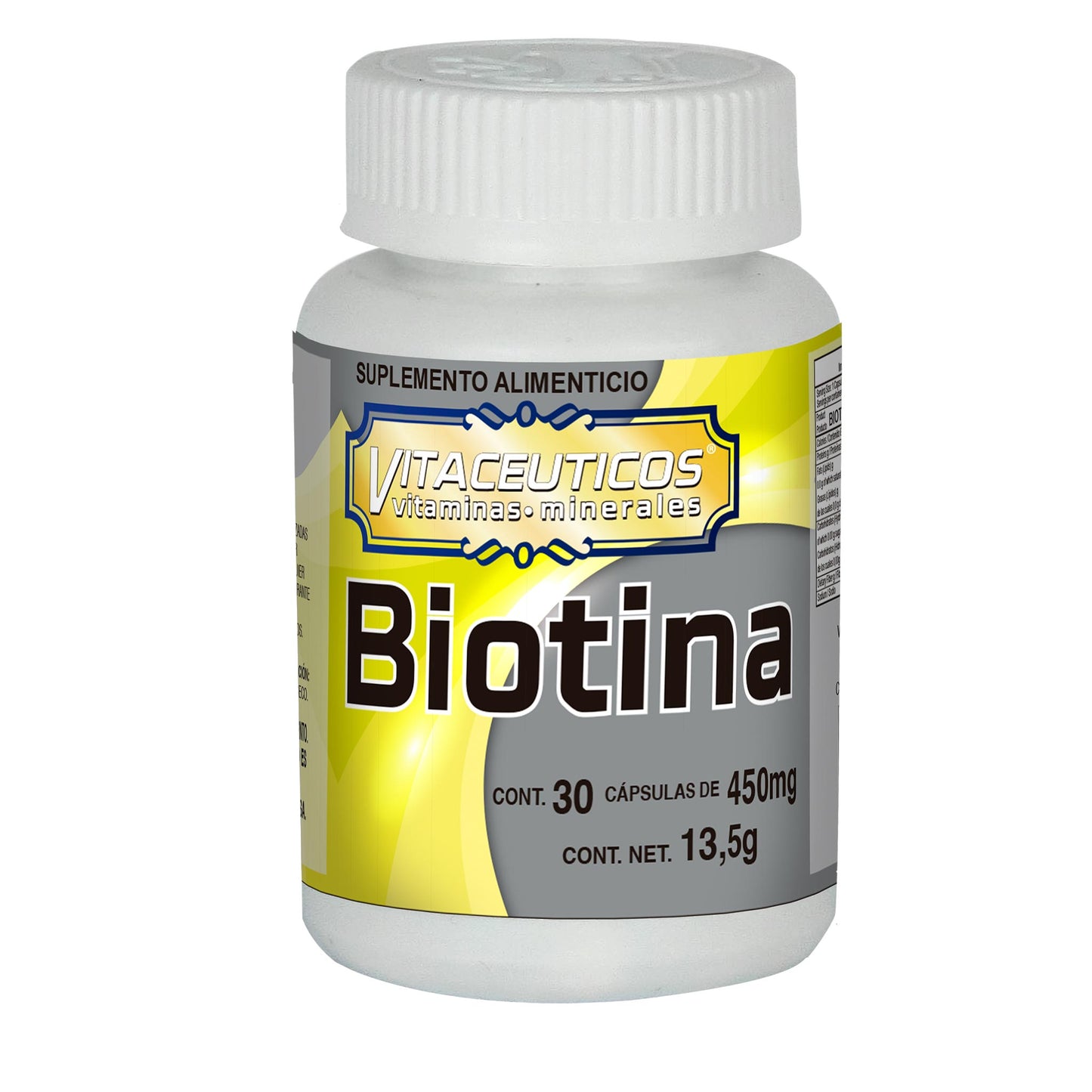 Cápsulas VITACÉUTICOS ® biotina B8 frasco 30