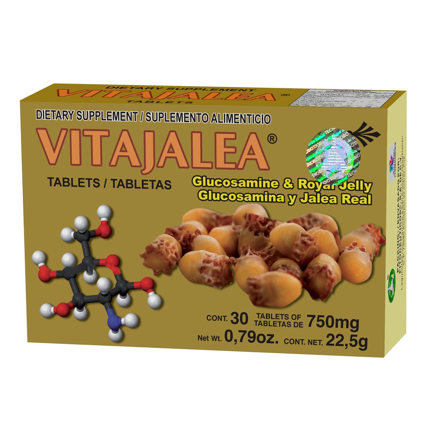 Tabletas VITAJALEA ® glucosamina jalea real caja blister 30