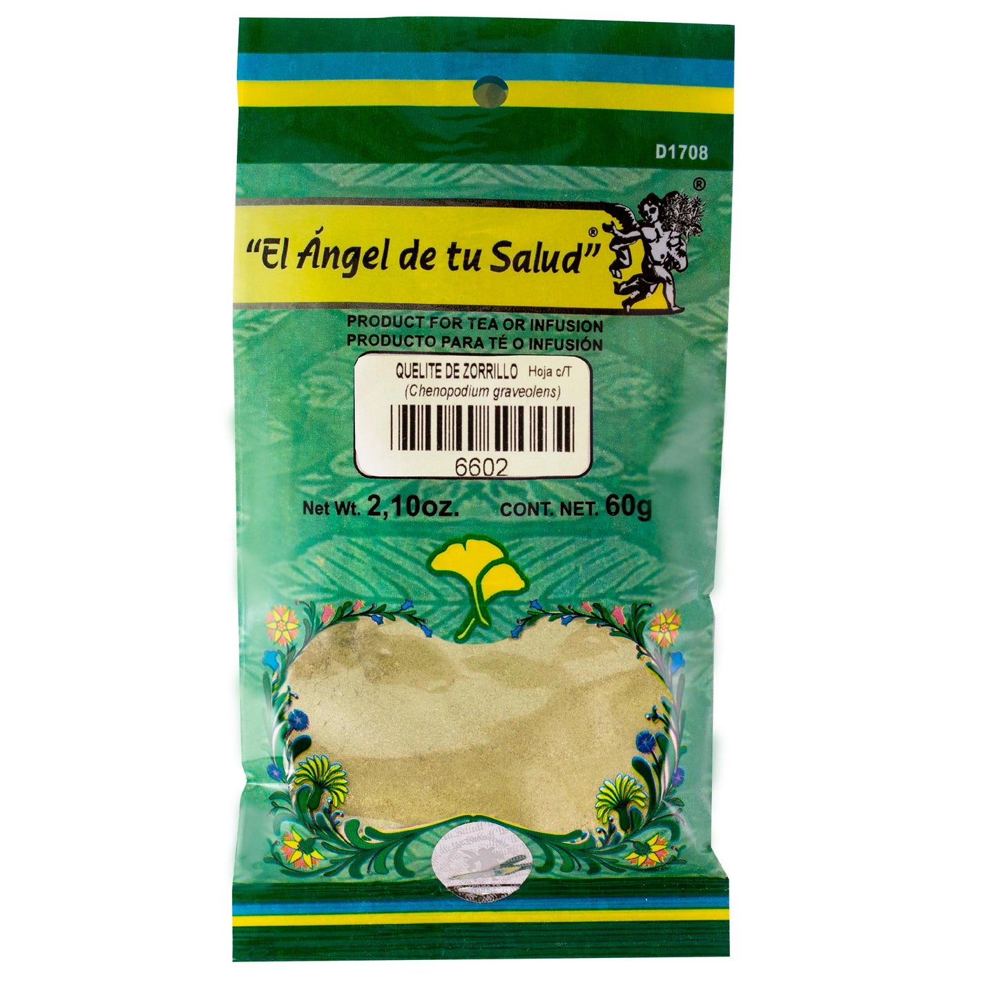 QUELITE DE ZORRILLO hojas con tallo ™ Polvo bolsa verde 60g