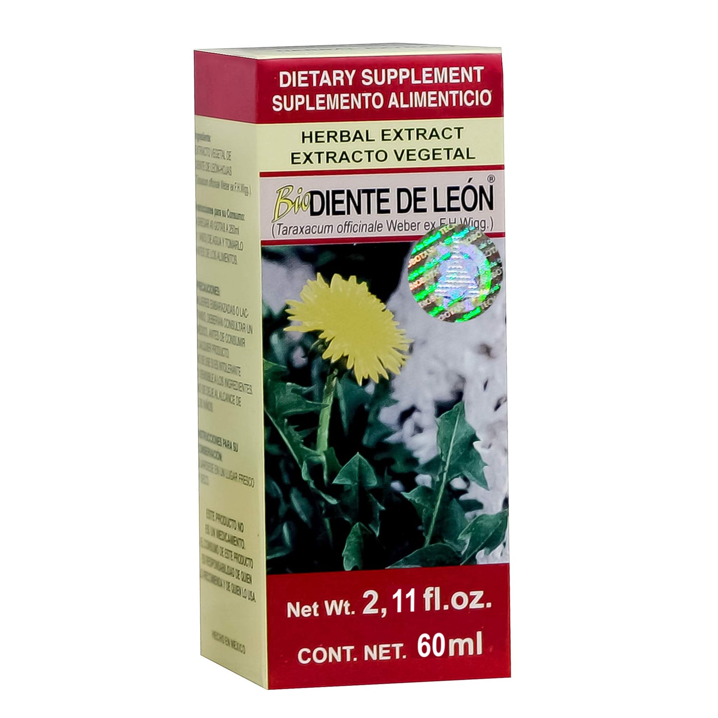 Extracto vegetal BIODIENTE DE LEON ® diente de león caja frasco gotero 60ml