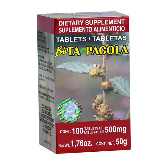 Tabletas BIOTAPACOLA ® hojas de malva de monte caja frasco con 100 tabs