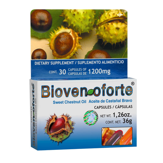 Cápsulas BIOVENOFORTE ® aceite de castañal bravo caja blister con 30 cáps