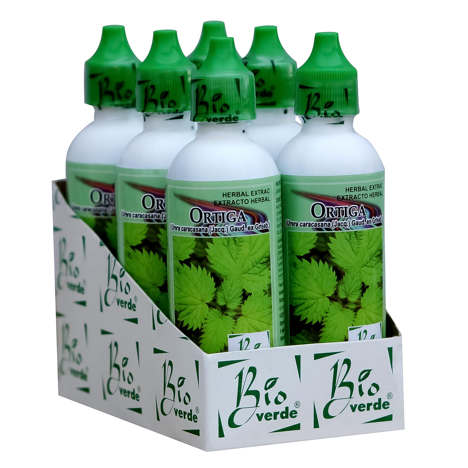 Extracto vegetal BIOVERDE ® hojas de ortiga 6 frascos goteros de 60ml ...