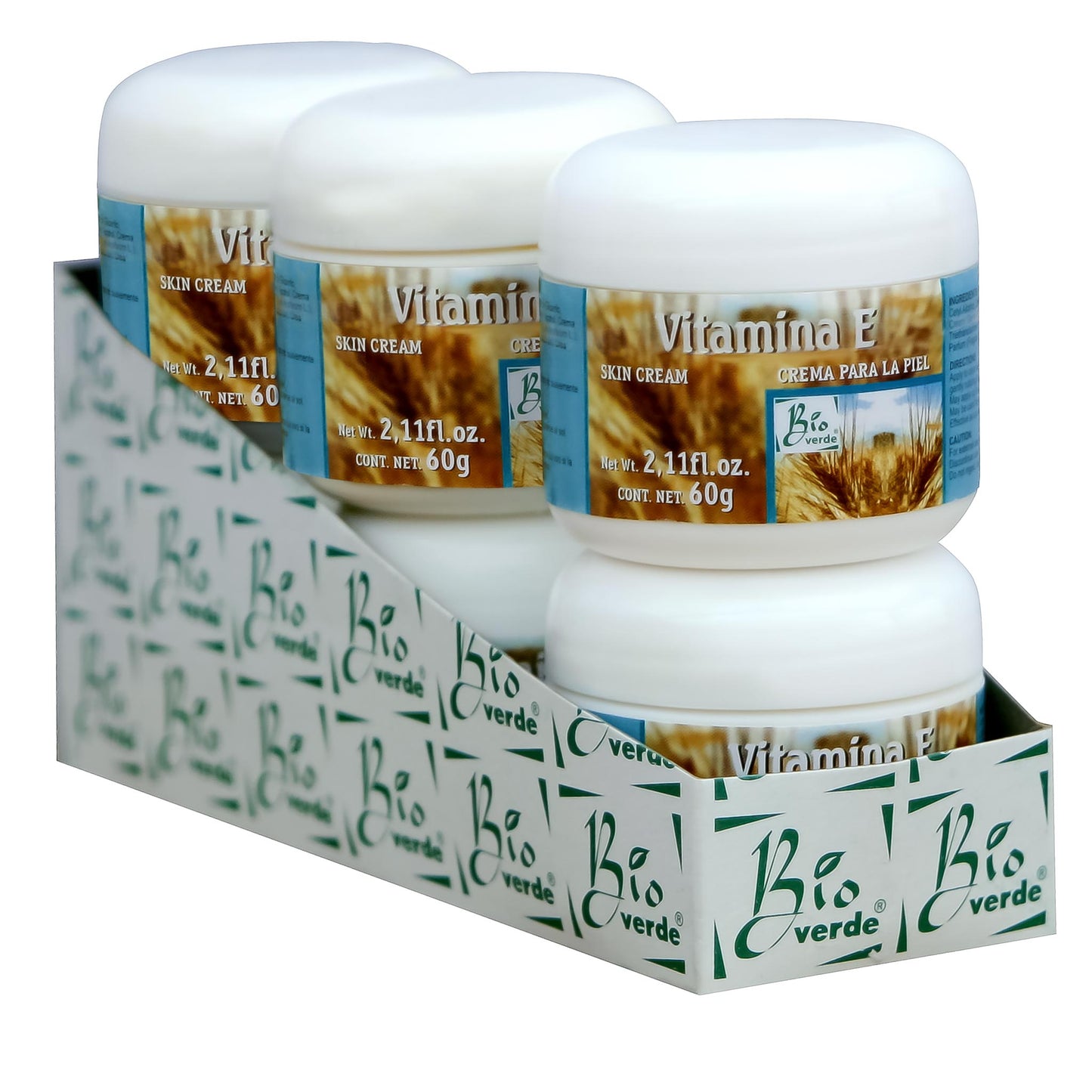 BIOVERDE ® crema para la piel con vitamina E 6pz de 60g