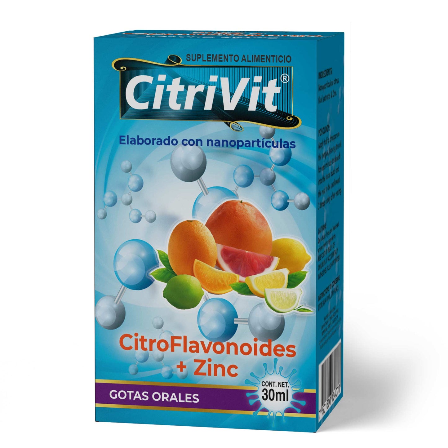 Gotas orales CITRIVIT® citroflavonoides y zinc frasco gotero 30ml