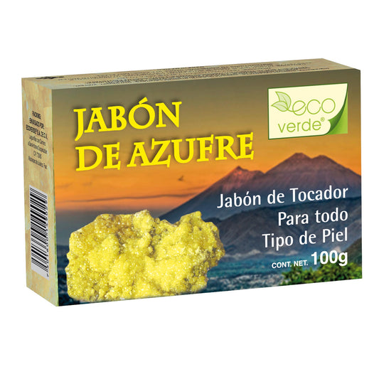 Jabón ECOVERDE ® azufre caja barra de 100g