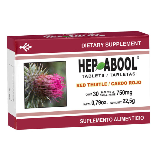 Tabletas HEPABOOL ® cardo rojo caja blister con 30 tabs