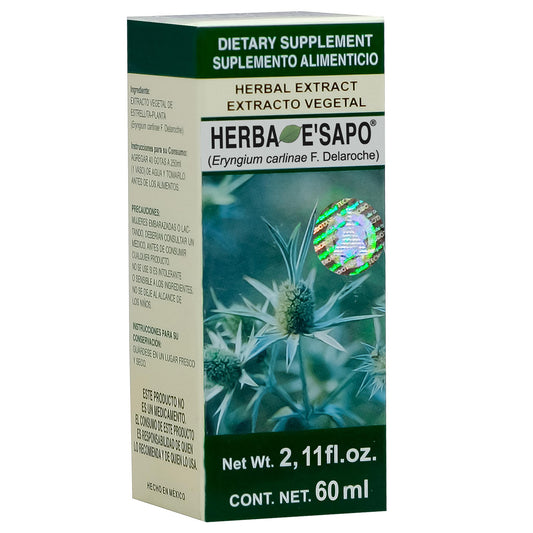 Extracto vegetal HERBA E' SAPO ® hojas de estrellita caja frasco gotero 60ml