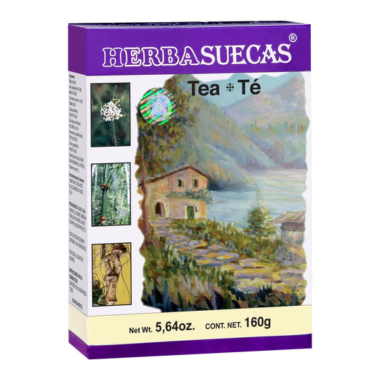 Té granulado HERBASUECAS ® hojas de sábila y raíz de rapóntico caja con 160g