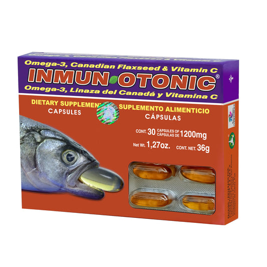 Cápsulas INMUNOTONIC ® omega 3, linaza del canada y vitamina C caja blister 30u