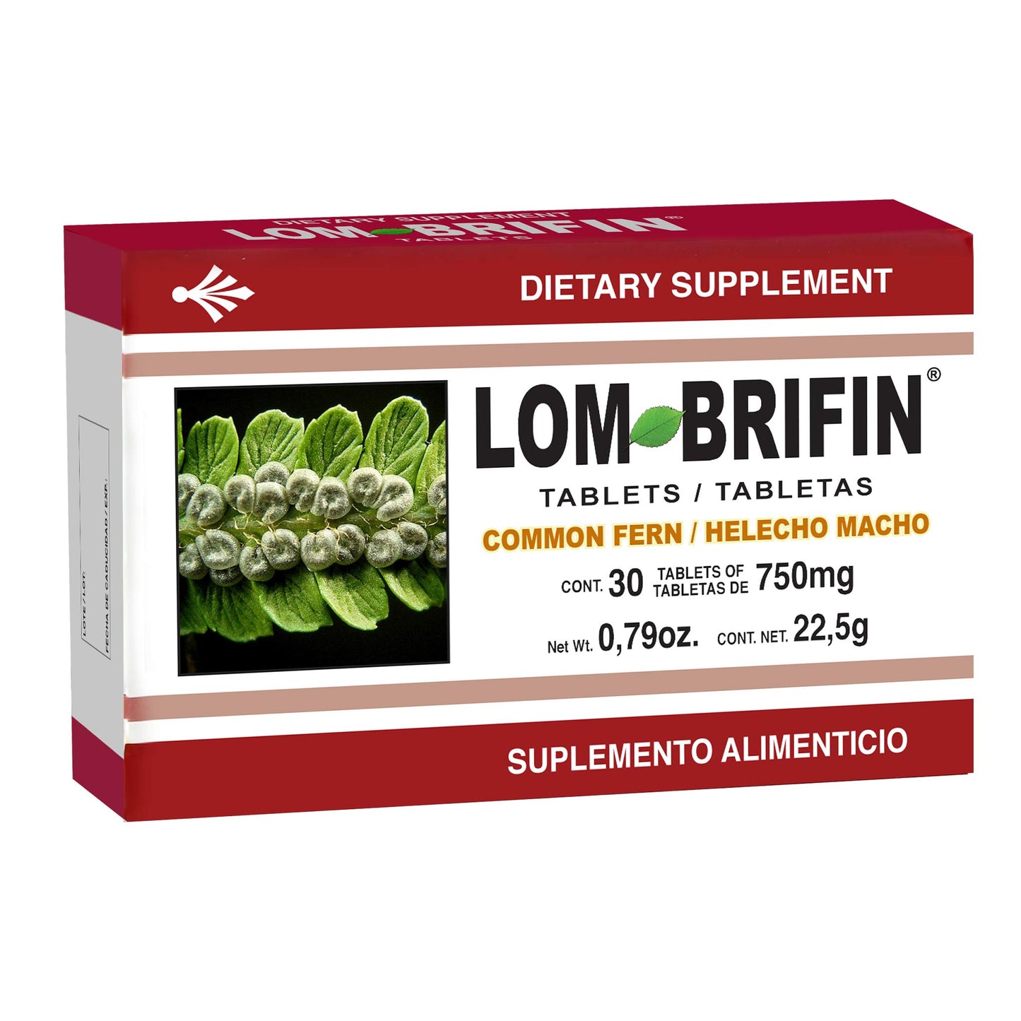 Tabletas LOMBRIFIN ® helecho macho caja blister 30u