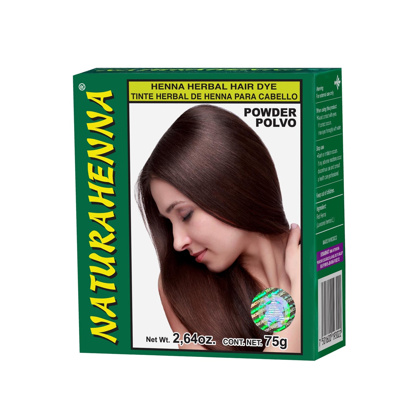 Tinte natural NATURAHENNA ® henna para el cabello caja 75g