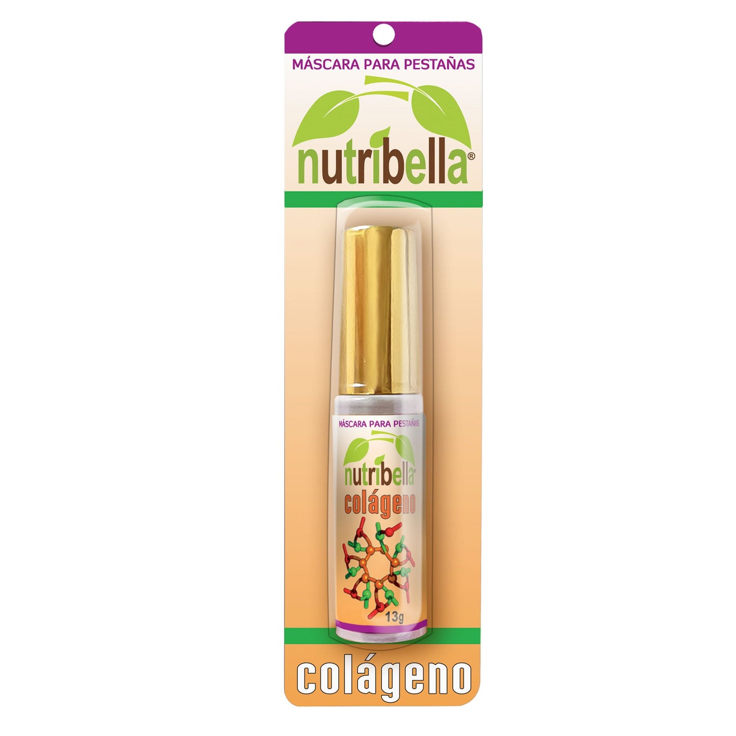 Máscara para pestañas NUTRIBELLA ® colágeno frasco aplicador 13g