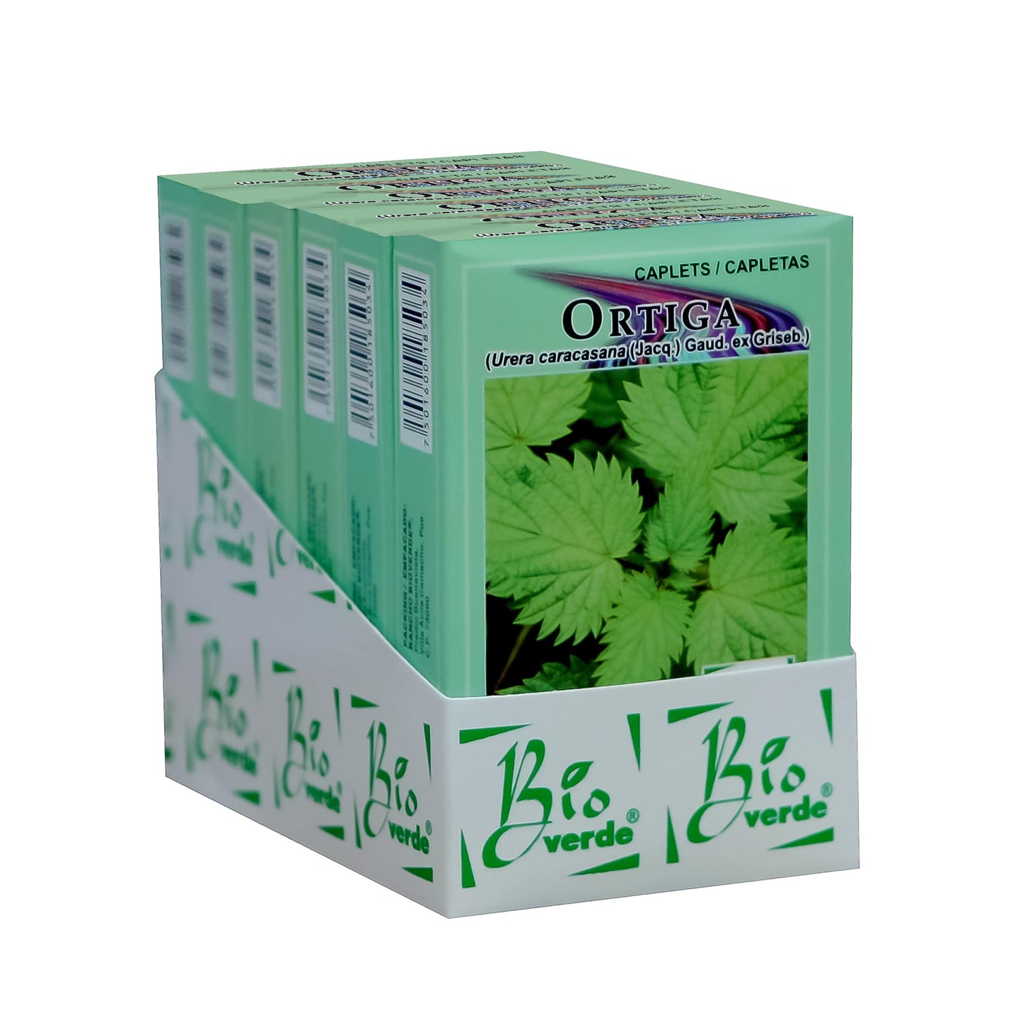 Capletas BIOVERDE ® ortiga hojas 6 cajas con 60u