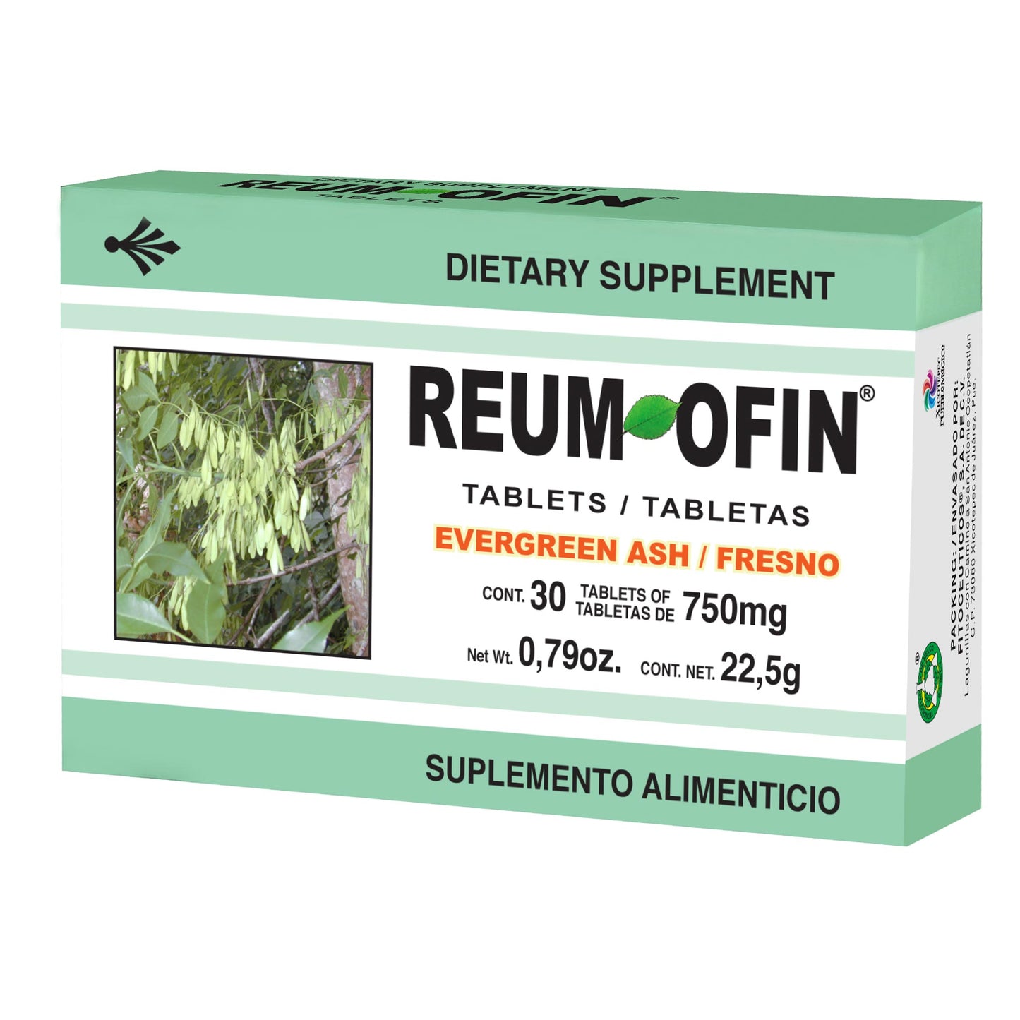 Tabletas REUMOFIN ® hojas de fresno caja blister con 30 tabs