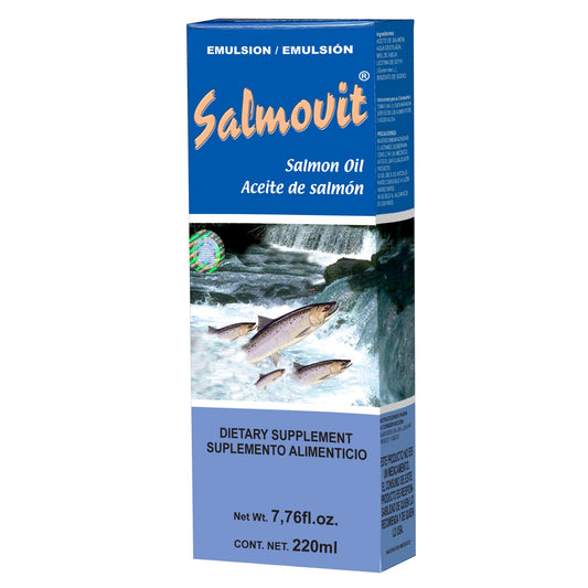 Emulsión SALMOVIT ® aceite de salmón caja frasco con 220ml