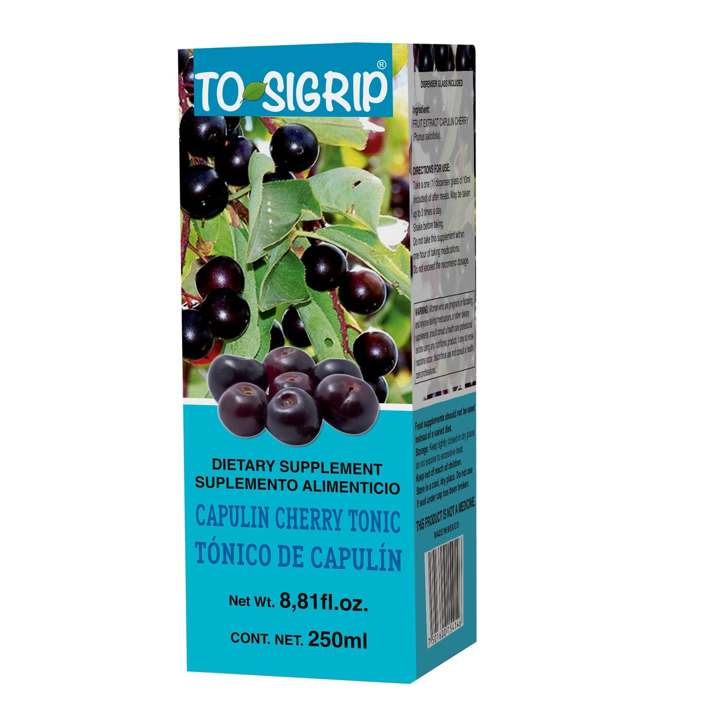 Tónico TOSIGRIP ® capulín fruto caja frasco 250ml