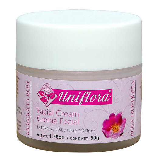 Crema facial UNIFLORA ® rosa mosqueta tarro 50g