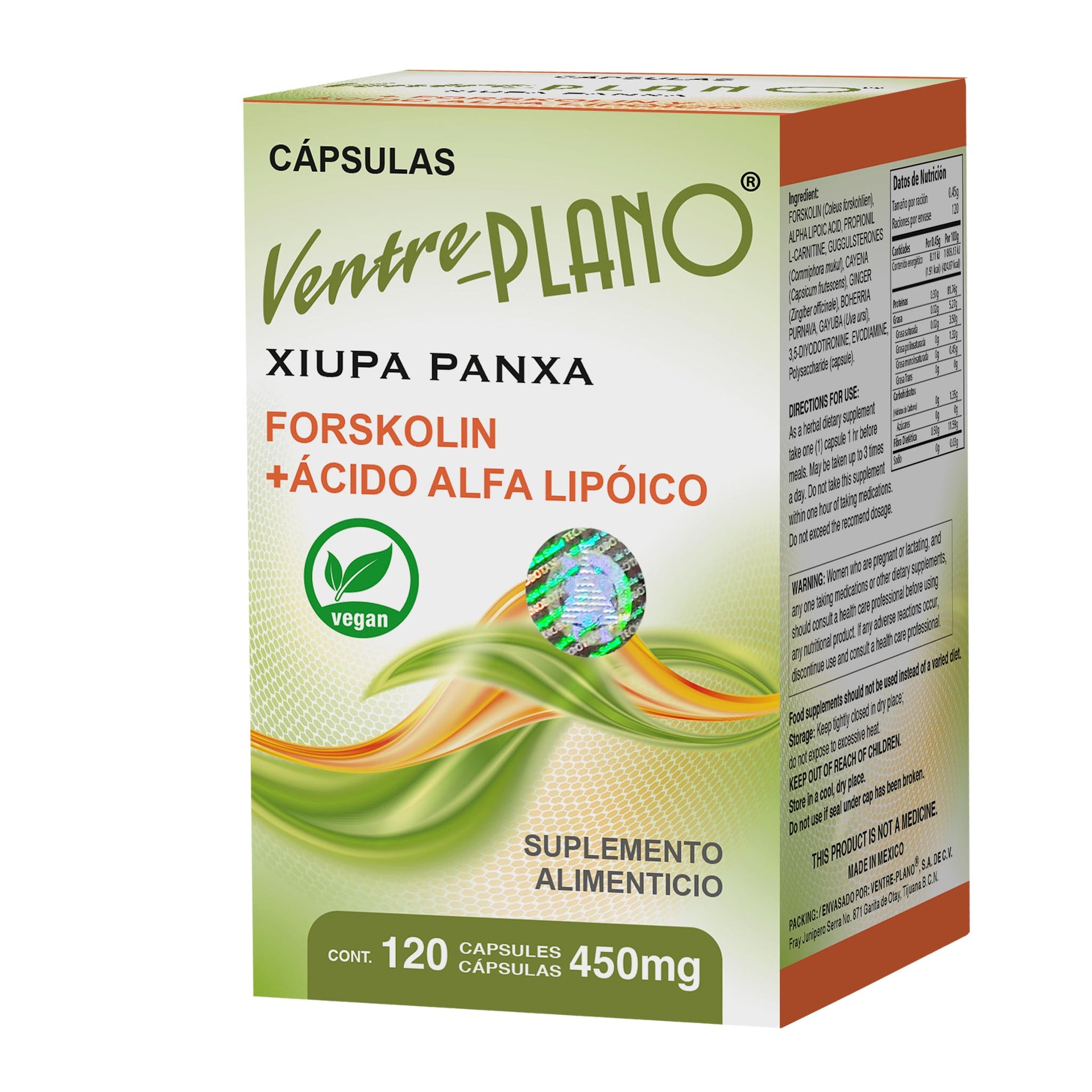 Suplemento em comprimidos Vientre plano Vientre Plano SACIANT sabor without  flavor 60 un pacote x 60 u
