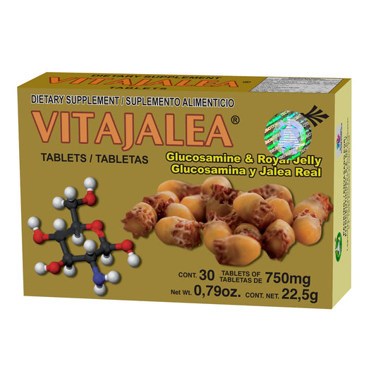 Tabletas VITAJALEA ® glucosamina con jalea real caja blister con 30 tabs