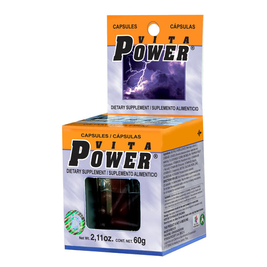 Cápsulas VITAPOWER ®  complejo B con biotina caja frasco 50 cáps